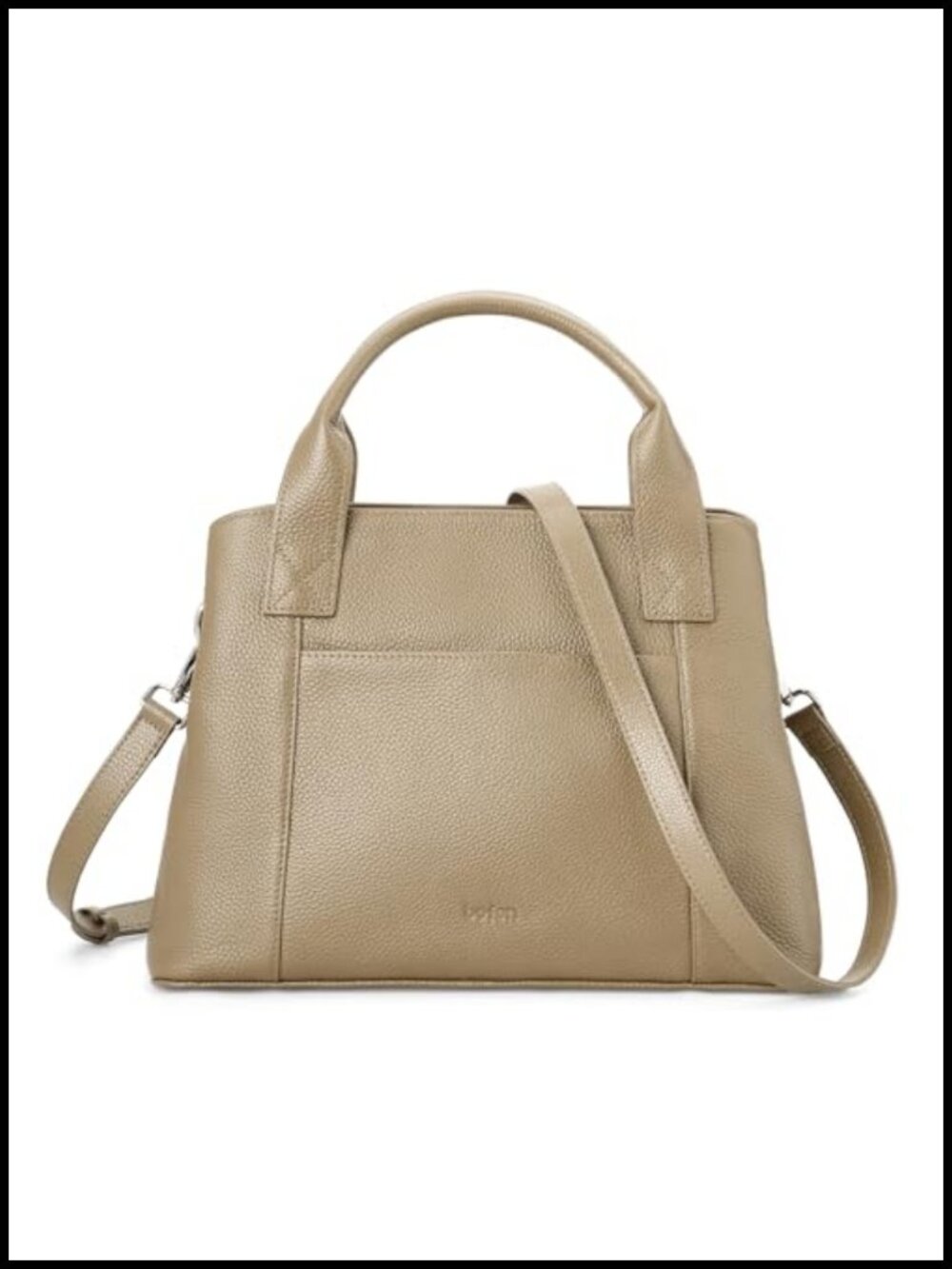 Genuine Leather Satchel Crossbody Bag Small Tote Purse